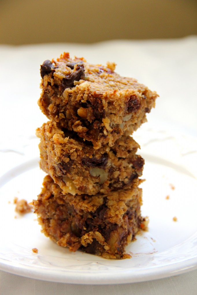 Dark Chocolate, Cherry & Walnut Breakfast Bars- Emma's Little Kitchen