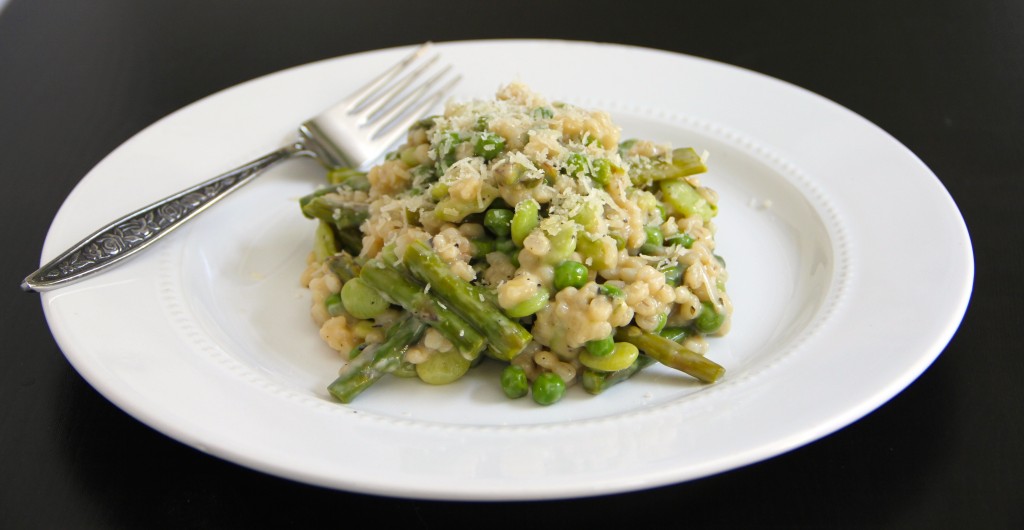 Spring Vegetable Barley Risotto- Emmas Little Kitchen