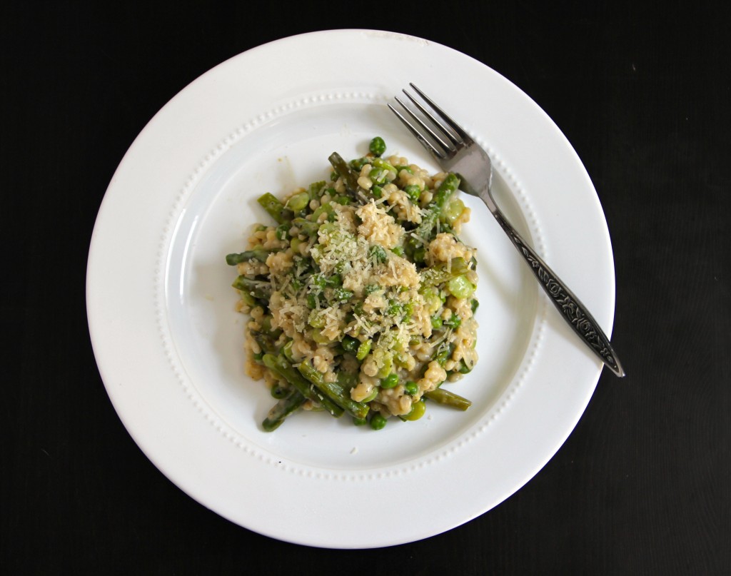 Spring Vegetable Barley Risotto- Emmas Little Kitchen