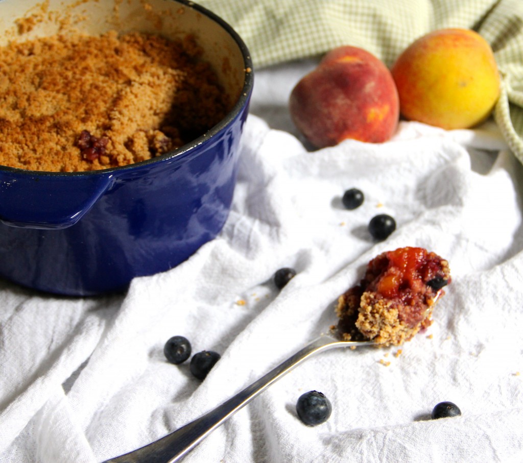Blueberry Peach Crumble- Emma's Little Kitchen