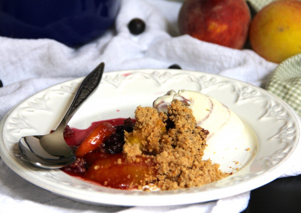 Blueberry Peach Crumble- Emma's Little Kitchen