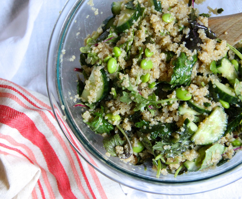 Cucumber, Edamame & Quinoa Salad- Emmas Little Kitchen