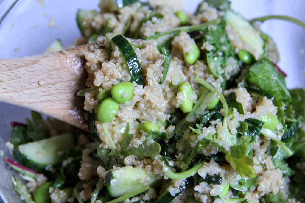 Cucumber, Edamame & Quinoa Salad- Emmas Little Kitchen