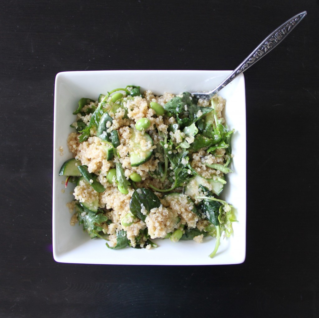 Cucumber, Edamame & Quinoa Salad- Emmas Little Kitchen