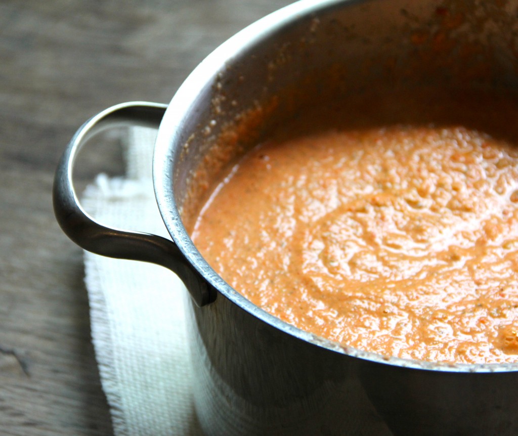 Roast Red Pepper & Cashew Soup- Emma's Little Kitchen