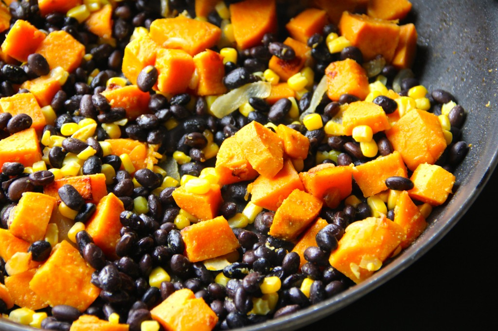 Sweet Potato Black Bean Enchilada Bake- Emma's Little Kitchen