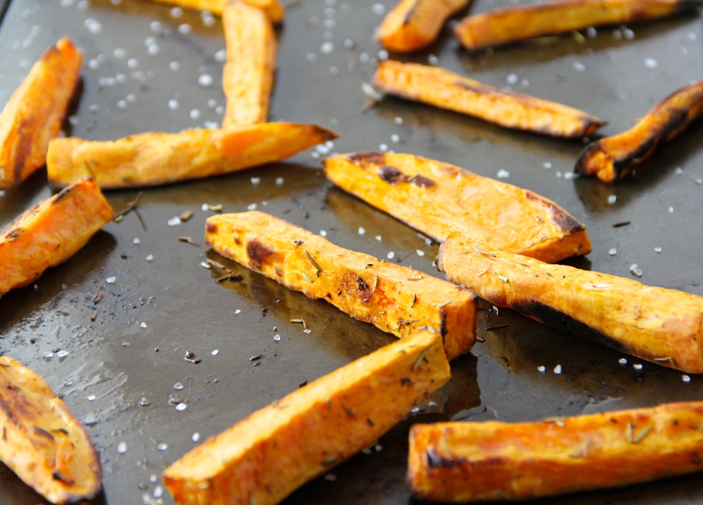 Sweet Potato Wedges with Rosemary & Sea Salt {Emma's Little Kitchen}