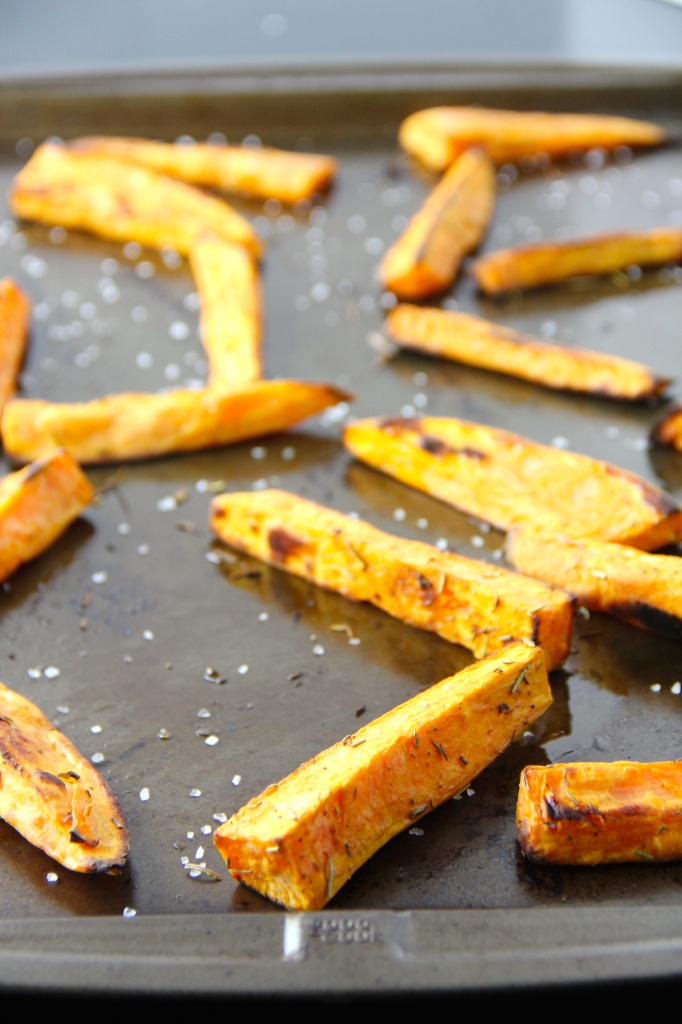 Sweet Potato Wedges with Rosemary & Sea Salt- Emma's Little Kitchen