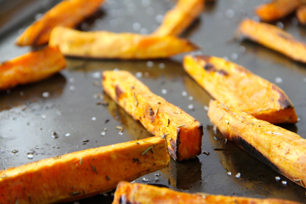 Sweet Potato Wedges with Rosemary & Sea Salt {Emma's Little Kitchen}