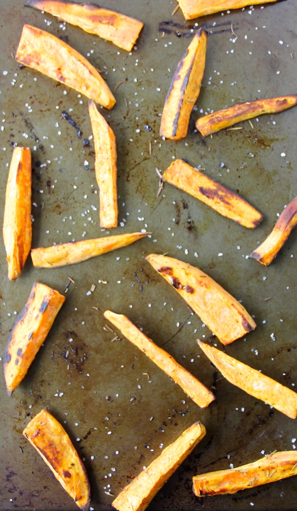 Sweet Potato Wedges with Rosemary & Sea Salt- Emma's Little Kitchen