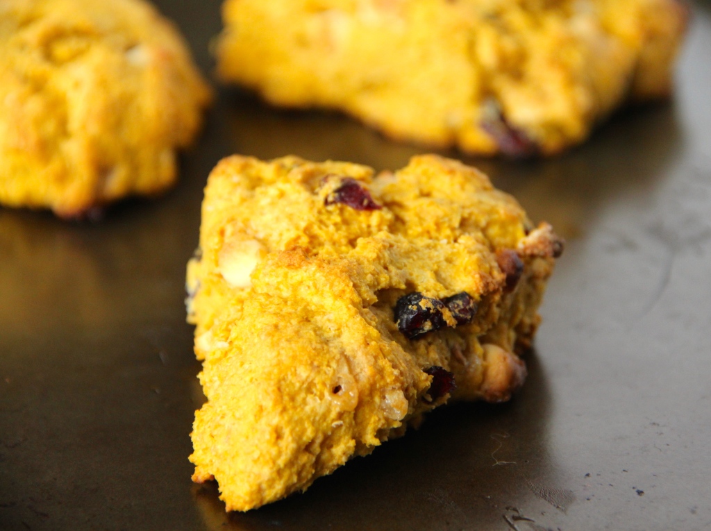 Pumpkin, White Chocolate & Cranberry Scone- Emma's Little Kitchen