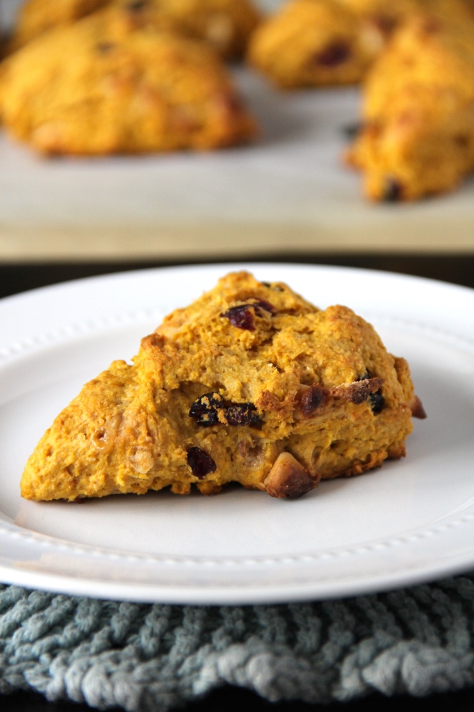 Pumpkin, White Chocolate & Cranberry Scone- Emma's Little Kitchen