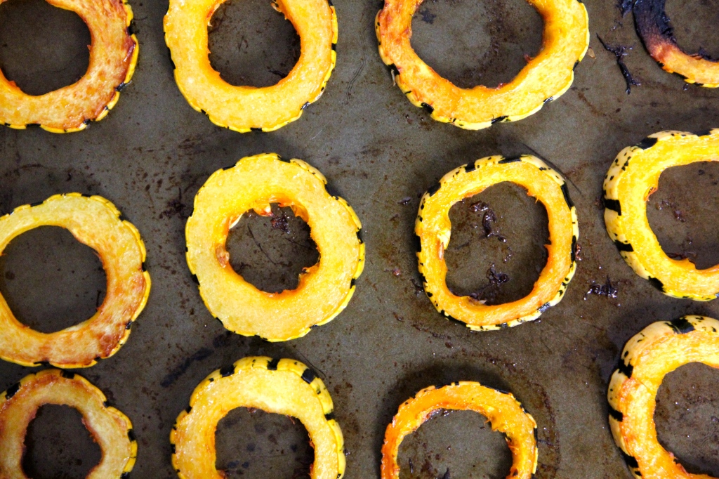 Maple Roasted Delicata Squash with Quinoa, Kale & Smoky Tahini Sauce- Emma's Little Kitchen