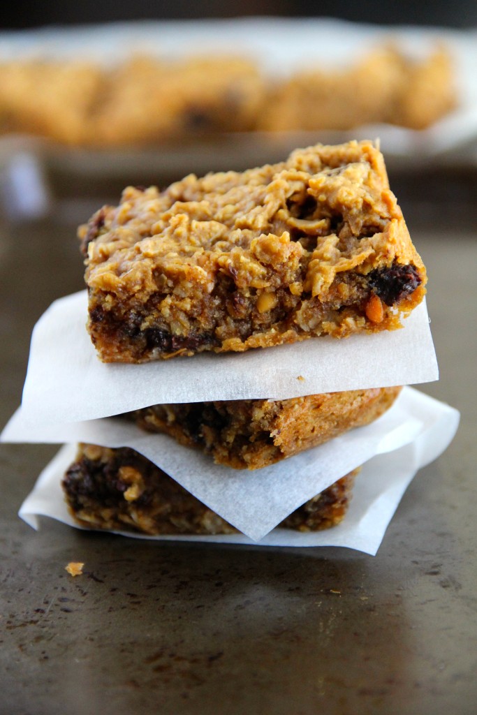 Peanut Butter Chocolate Chunk Oat Bars- Emma's Little Kitchen