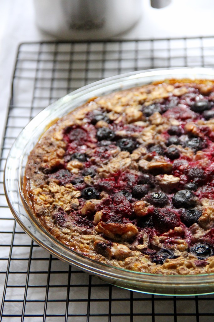 Berry Baked Oatmeal- Emma's Little Kitchen