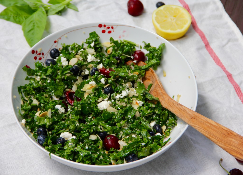 Red. White & Blue Patriotic Power Salad- Emma's Little Kitchen