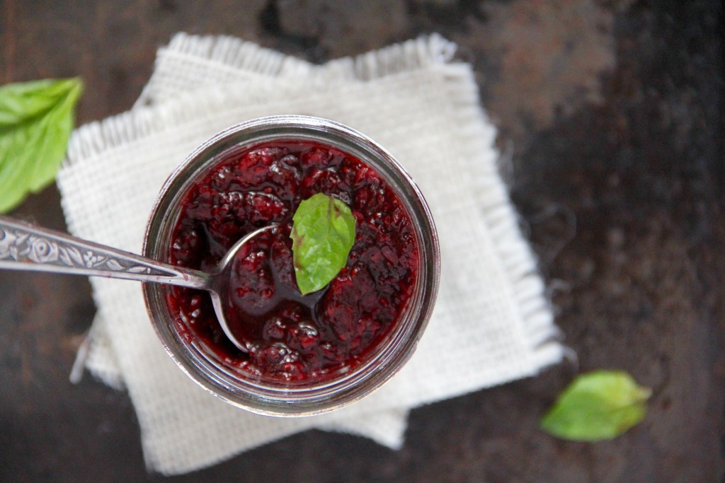 Blackberry Basil Chia Jam- Emma's Little Kitchen