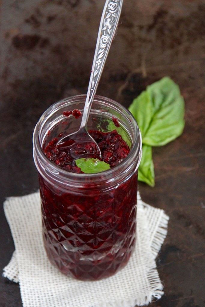 Blackberry Basil Chia Jam- Emma's Little Kitchen