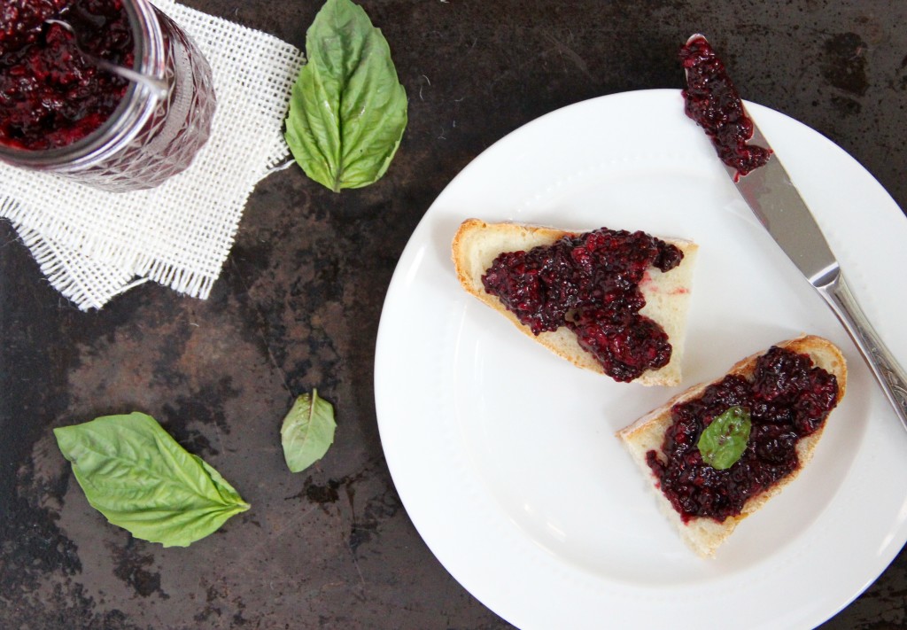 Blackberry Basil Chia Jam- Emma's Little Kitchen