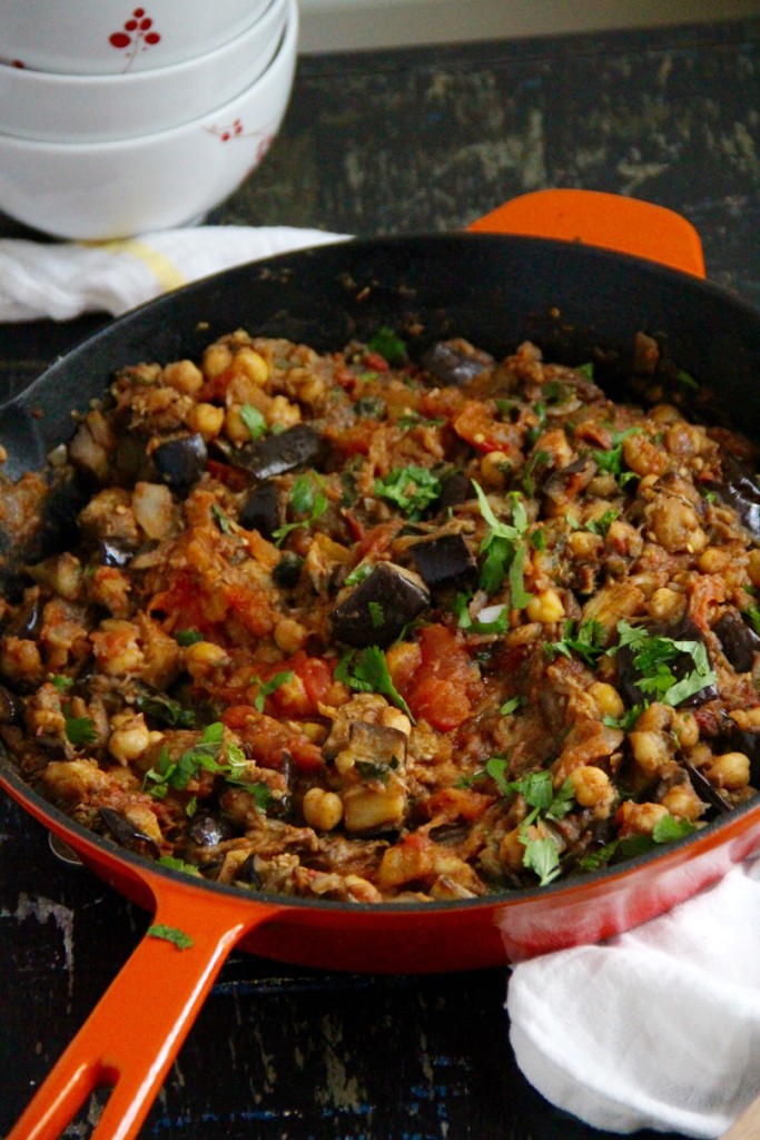 Aubergine Tomato Chickpea Stew- Emma's Little Kitchen