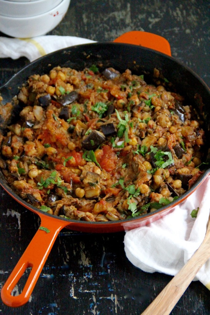 Aubergine Tomato Chickpea Stew- Emma' s Little Kitchen