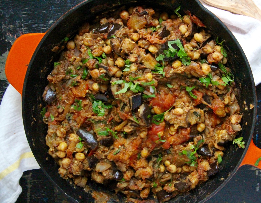 Aubergine Tomato Chickpea Stew- Emma's Little Kitchen