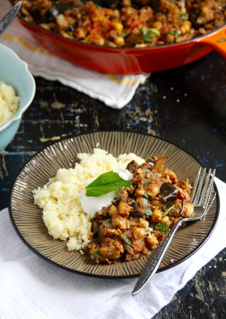 Aubergine Tomato Chickpea Stew- Emma's Little Kitchen