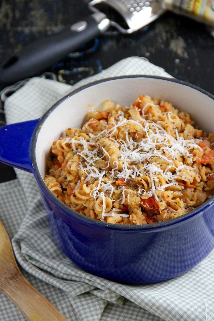 One Pot Lentil Tomato Pasta- Emma's Little Kitchen