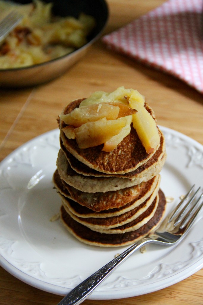 Double Apple Oat Pancakes