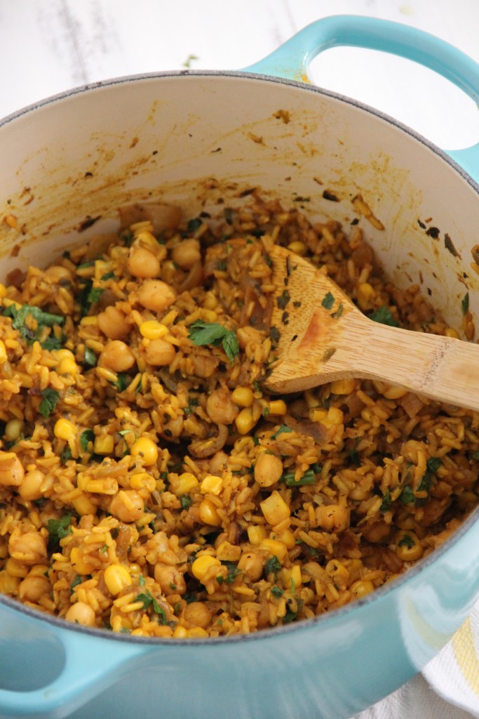 One Pot Brazilian Chickpeas and Rice
