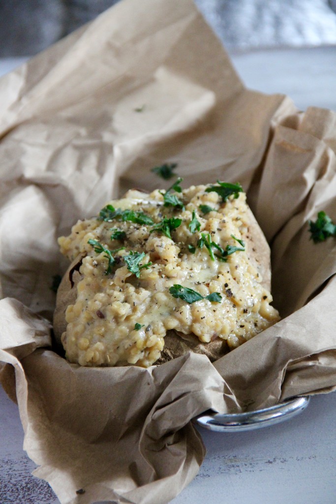 Cheesy Lentil Jacket Potato