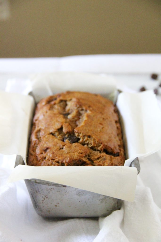 Whole Wheat Chocolate Chip Banana Bread