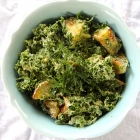 Warm Potato & Kale Salad with Tahini-Dill Dressing