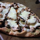 Mushroom & Swiss Naan Bread Pizza