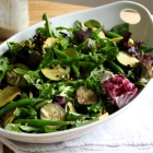 Courgette & Green Bean Salad with Tahini Mint Dressing