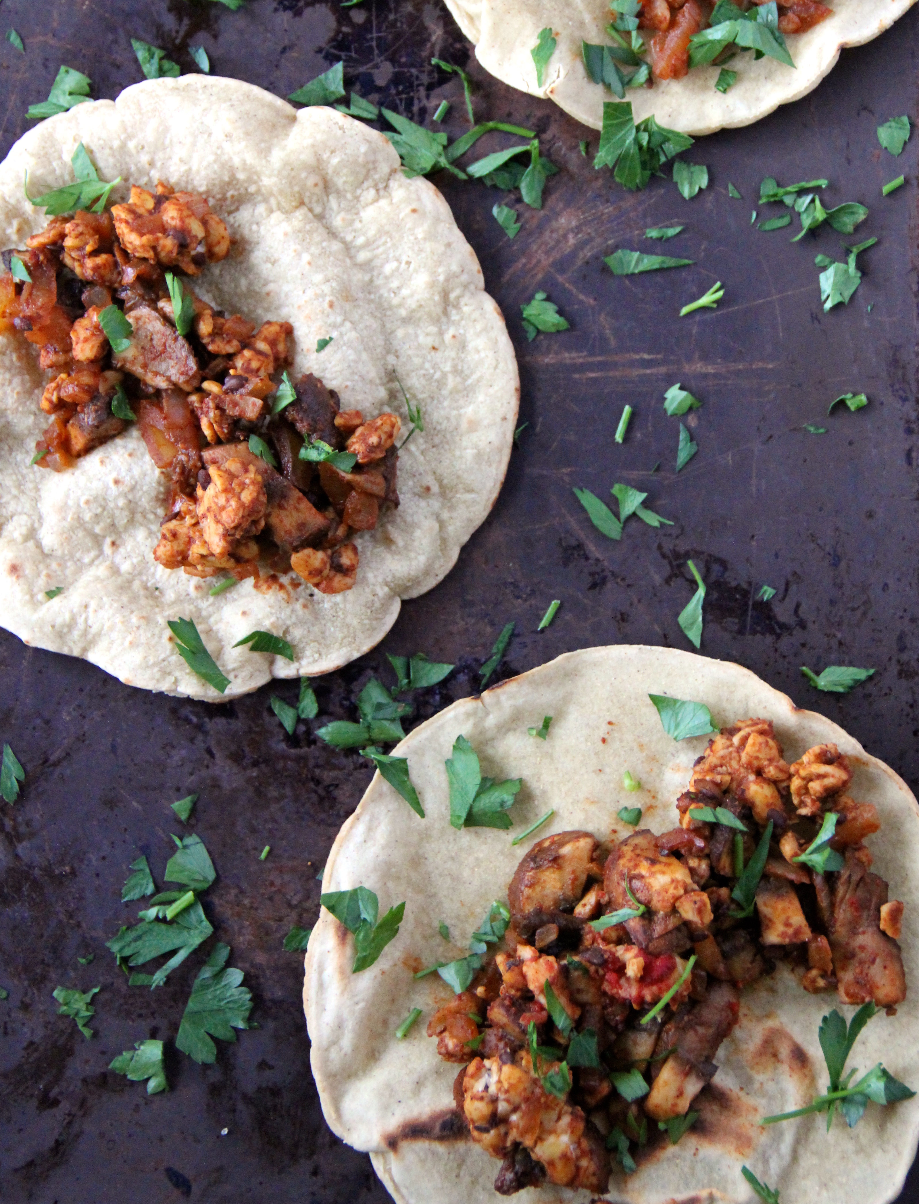 Mushroom Tempeh Tacos