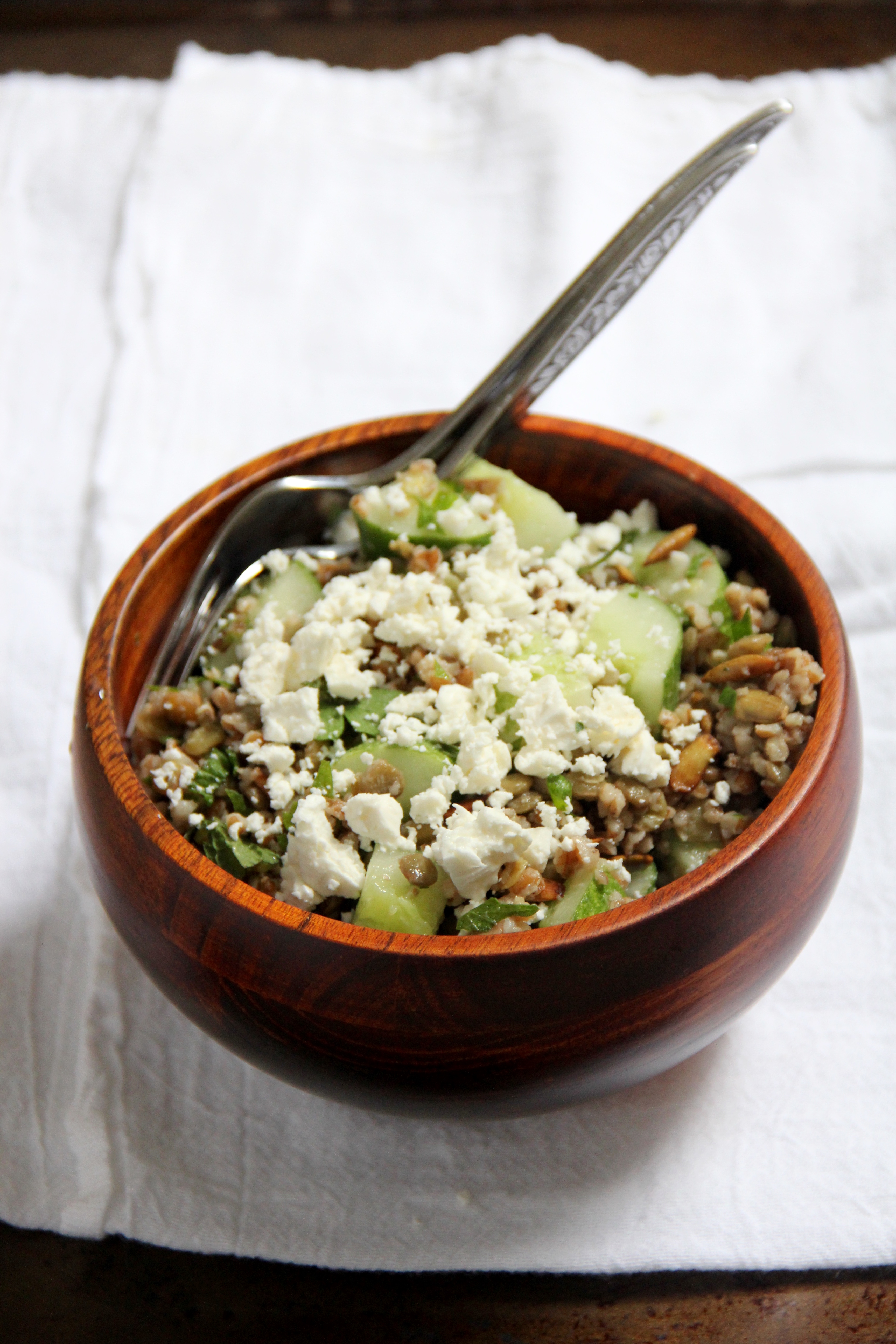 Bulgar, Lentil and Cucumber Salad