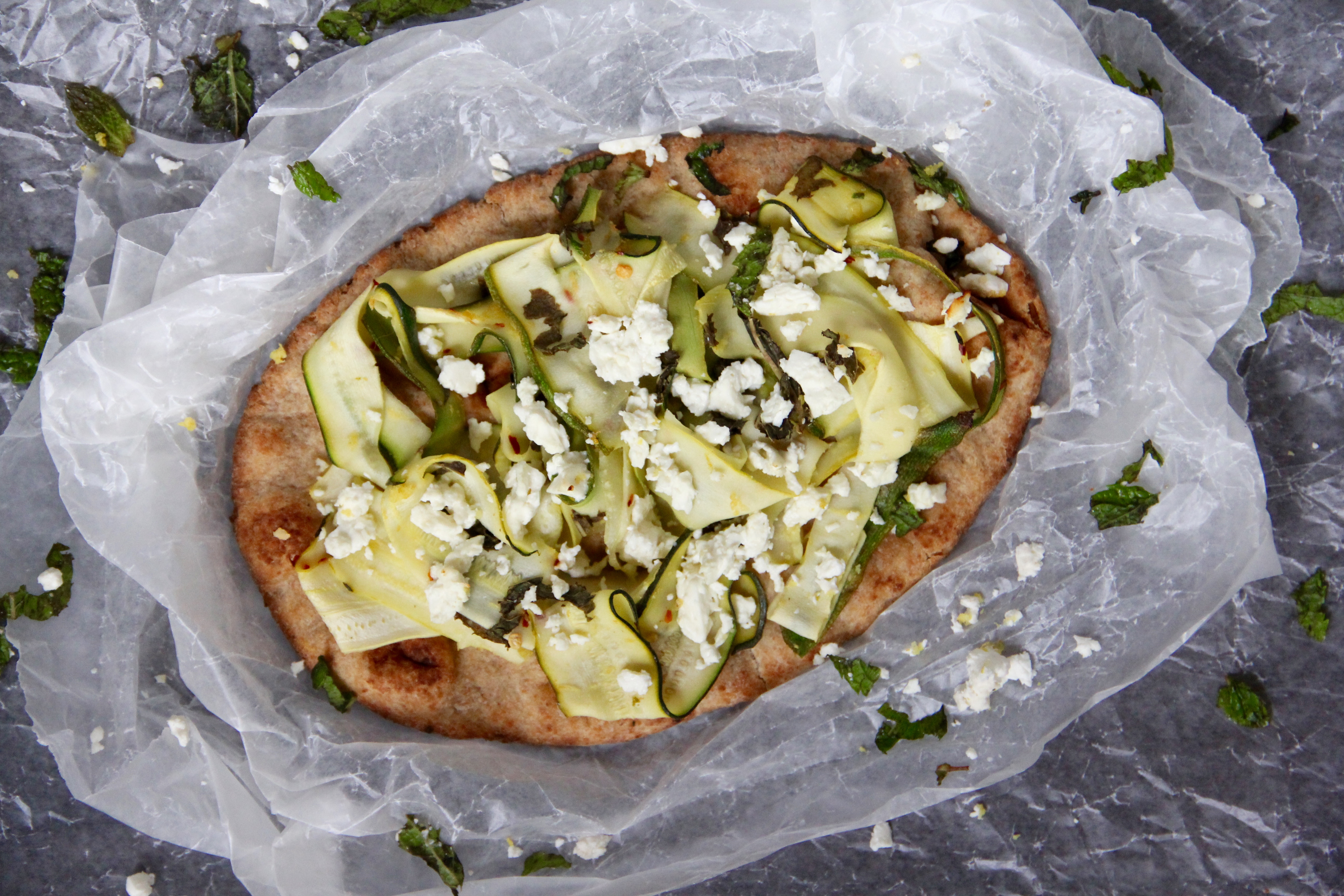 Courgette Lemon Pizza