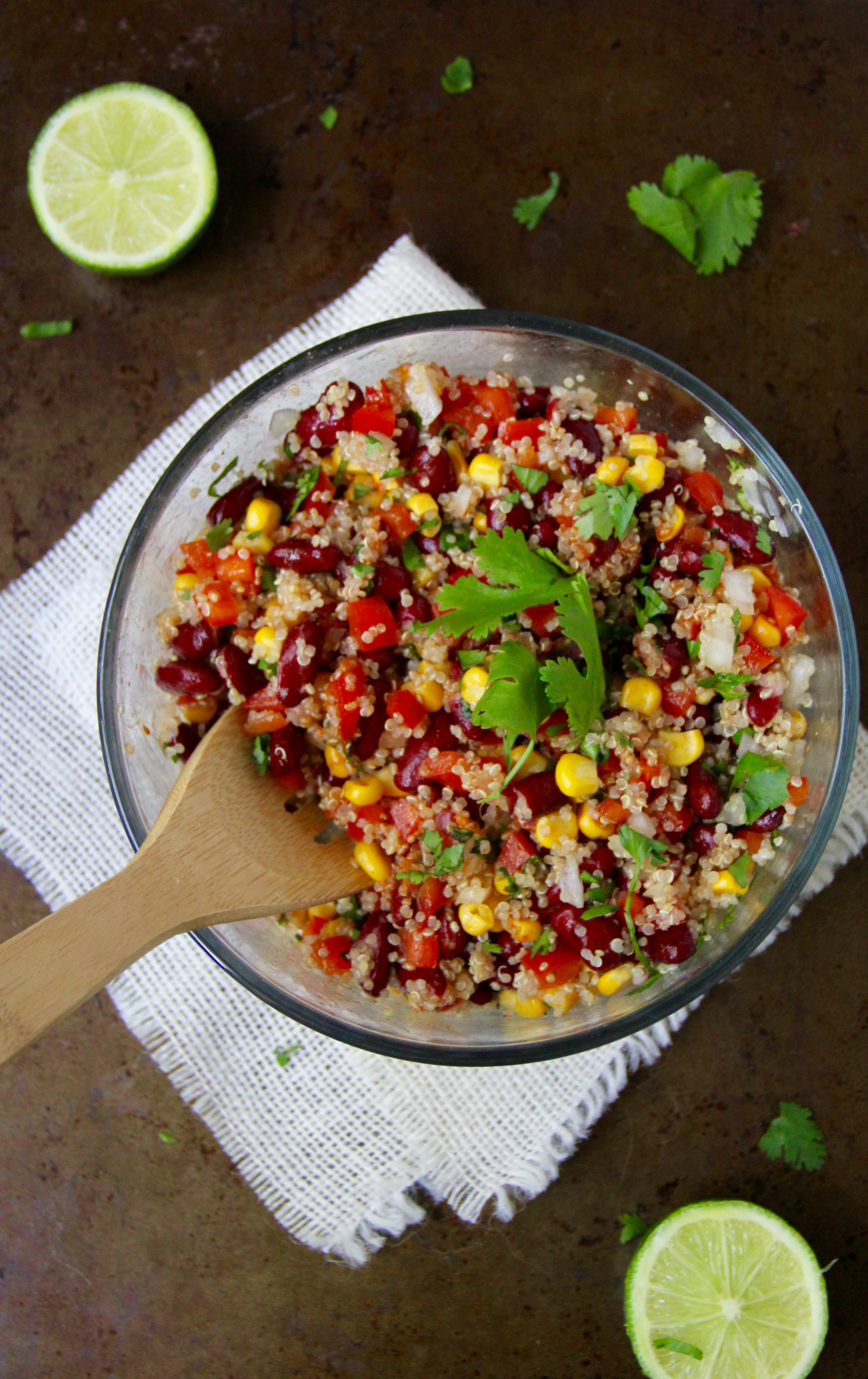 Simple Spicy Quinoa Bean Salad