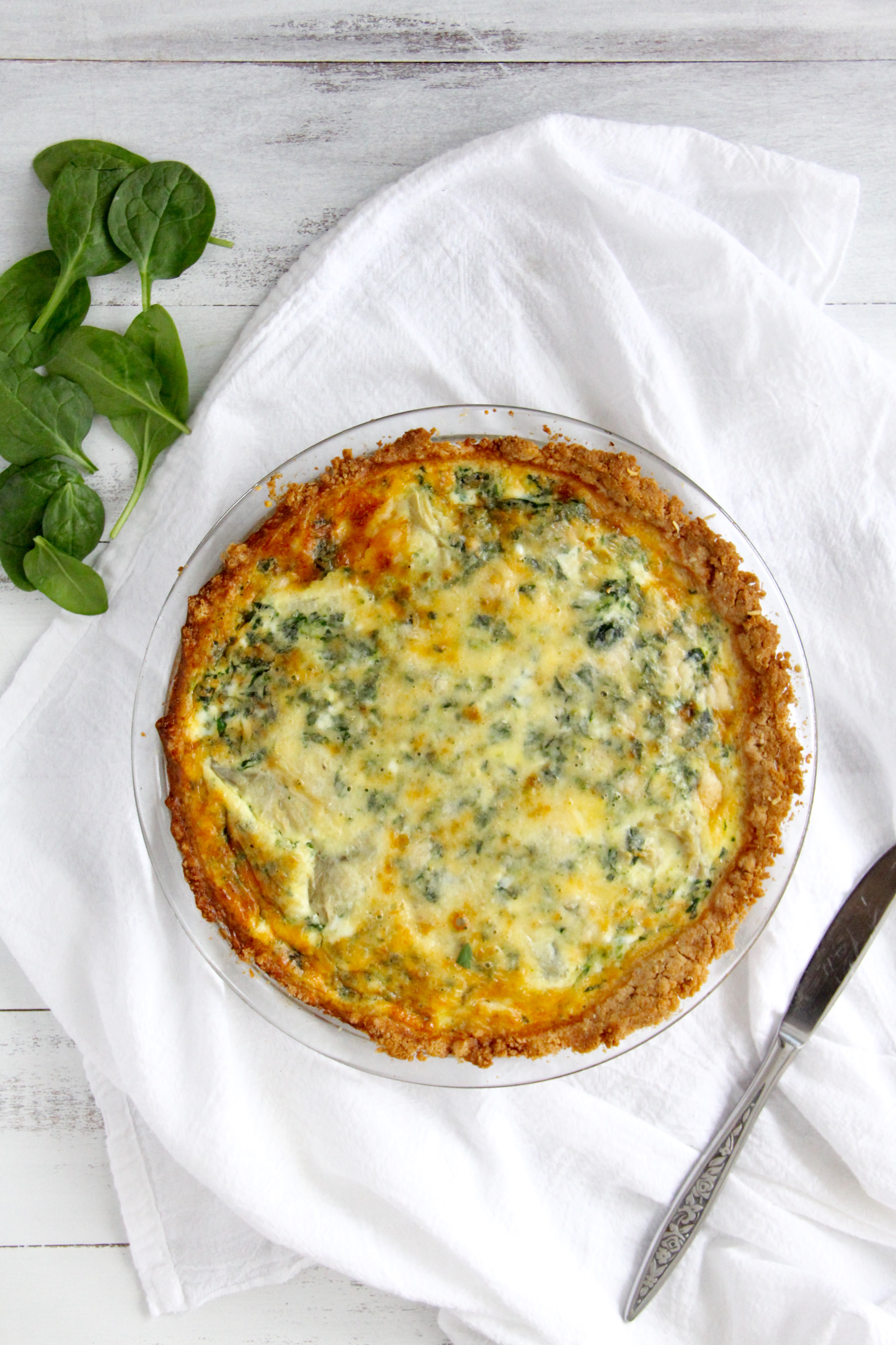 Spinach Artichoke Quiche